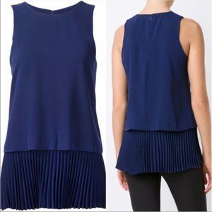 NWT Theory Navy Anastaza Crepe Top size P